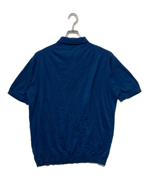 JOHN SMEDLEY（ジョンスメドレー）JOHN SMEDLEY (ジョンスメドレー) ニットポロシャツ ブルー サイズ:XLの古着・服飾アイテム