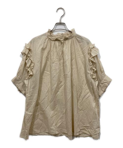 Spick and Span（スピックアンドスパン）Spick and Span (スピックアンドスパン) コットンボイルフリルブラウス ベージュ サイズ:Freeの古着・服飾アイテム