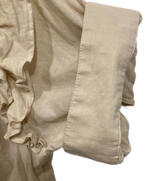 Spick and Span（スピックアンドスパン）Spick and Span (スピックアンドスパン) コットンボイルフリルブラウス ベージュ サイズ:Freeの古着・服飾アイテム