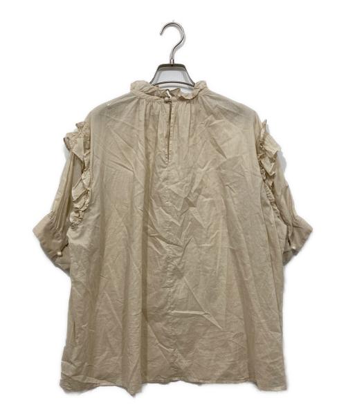 Spick and Span（スピックアンドスパン）Spick and Span (スピックアンドスパン) コットンボイルフリルブラウス ベージュ サイズ:Freeの古着・服飾アイテム