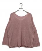 Spick and Spanスピックアンドスパン）の古着「カノコ編みペーパーヤーン2WAYルーズニット」｜ピンク