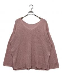 Spick and Span（スピックアンドスパン）の古着「カノコ編みペーパーヤーン2WAYルーズニット」｜ピンク