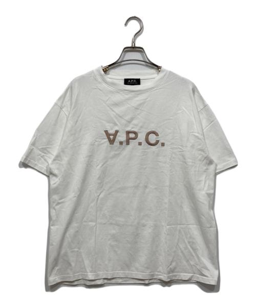 A.P.C.（アーペーセー）A.P.C. (アーペーセー) 刺繍ロゴTシャツ ホワイト サイズ:Mの古着・服飾アイテム