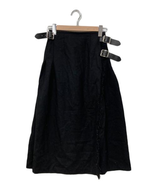 O'NEIL OF DUBLIN（オニールオブダブリン）O'NEIL OF DUBLIN (オニールオブダブリン) ラップスカート ブラック サイズ:36の古着・服飾アイテム