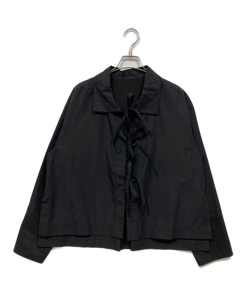 Adam et Rope（アダム エ ロペ）Adam et Rope (アダム エ ロペ) リボンシャツ ブラック サイズ:Freeの古着・服飾アイテム