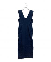 forme（フォルメ）の古着「Shoulder pads Dress/ショルダーパッドドレス」｜インディゴ