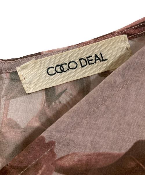 COCODEAL（ココディール）COCODEAL (ココディール) モノトーンフラワーエンパイアワンピース パープル サイズ:1の古着・服飾アイテム