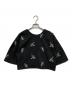 THE YON (ザヨン) フラワーエンブロイダリータックスリーブクロップドブラウス ブラック サイズ:Free：3000円