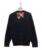BLACK LABEL CRESTBRIDGEブラックレーベル クレストブリッジ）の古着「Vネックカーディガン」｜ブラック