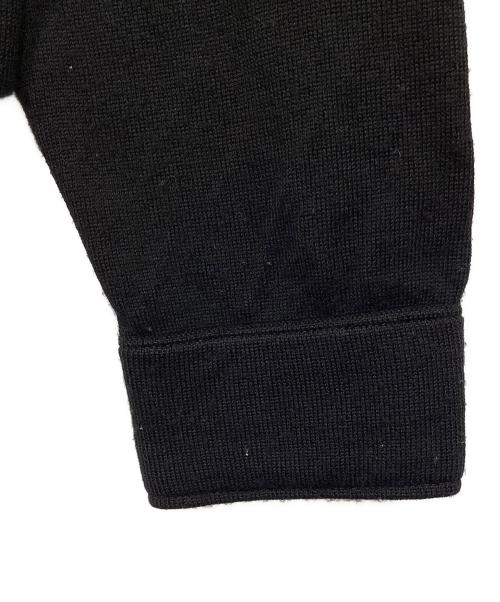 BLACK LABEL CRESTBRIDGE（ブラックレーベル クレストブリッジ）BLACK LABEL CRESTBRIDGE (ブラックレーベル クレストブリッジ) Vネックカーディガン ブラック サイズ:Lの古着・服飾アイテム