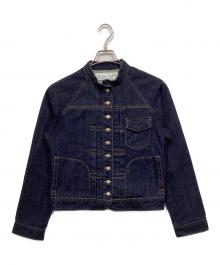 sisisi comfort（スースース―コンフォート）の古着「スタンドカラーベーシックデニムジャケット」｜インディゴ