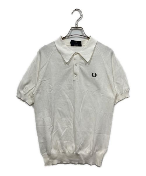 FRED PERRY（フレッドペリー）FRED PERRY (フレッドペリー) ニットポロシャツ ホワイト サイズ:Mの古着・服飾アイテム