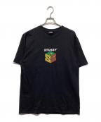 stussyステューシー）の古着「プレステロゴ プリントTEE」｜ブラック