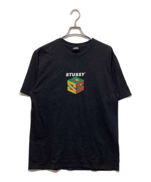 stussy（ステューシー）stussy (ステューシー) プレステロゴ プリントTEE ブラック サイズ:Mの古着・服飾アイテム