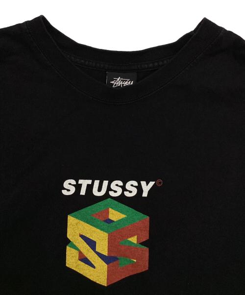 stussy（ステューシー）stussy (ステューシー) プレステロゴ プリントTEE ブラック サイズ:Mの古着・服飾アイテム