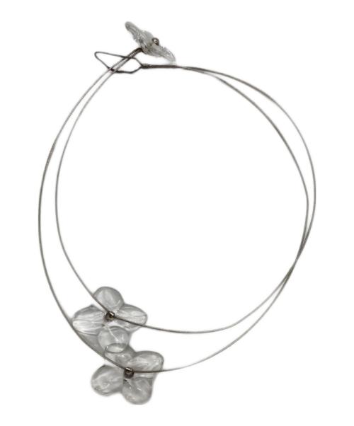 Baccarat（バカラ）Baccarat (バカラ) フラワーモチーフチョーカー クリアの古着・服飾アイテム