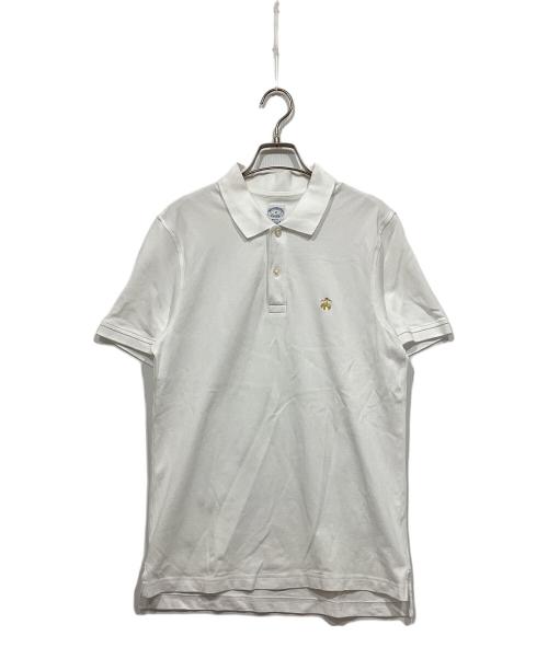 BROOKS BROTHERS（ブルックスブラザーズ）BROOKS BROTHERS (ブルックスブラザーズ) 鹿の子半袖ポロシャツ ホワイト サイズ:Mの古着・服飾アイテム