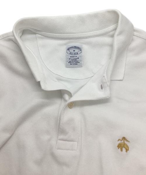 BROOKS BROTHERS（ブルックスブラザーズ）BROOKS BROTHERS (ブルックスブラザーズ) 鹿の子半袖ポロシャツ ホワイト サイズ:Mの古着・服飾アイテム