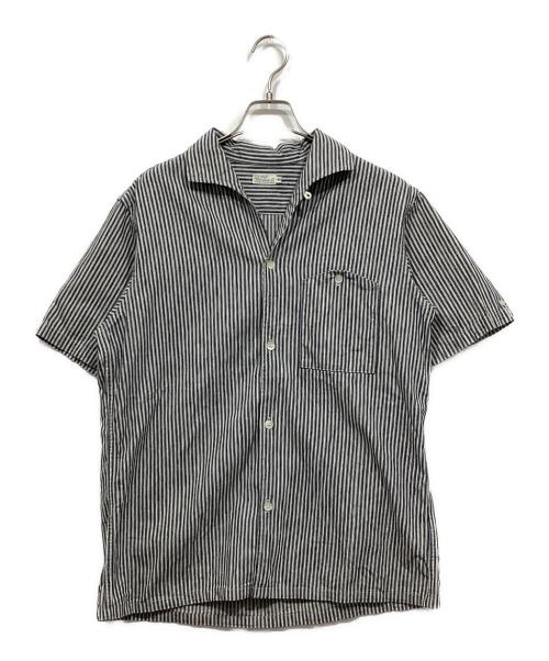 WAREHOUSE（ウエアハウス）WAREHOUSE (ウエアハウス) オープンカラーストライプシャツ / S/S OPEN COLLAR SHIRTS ネイビー×ホワイト サイズ:40の古着・服飾アイテム
