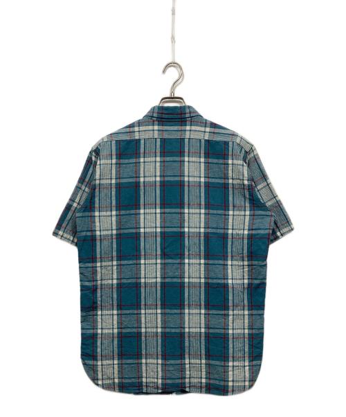 WAREHOUSE（ウエアハウス）WAREHOUSE (ウエアハウス) コットンリネンチェックワークシャツ ブルー サイズ:40の古着・服飾アイテム