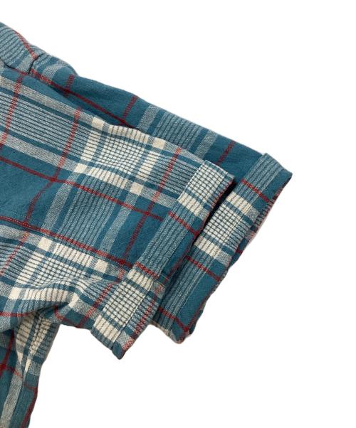 WAREHOUSE（ウエアハウス）WAREHOUSE (ウエアハウス) コットンリネンチェックワークシャツ ブルー サイズ:40の古着・服飾アイテム