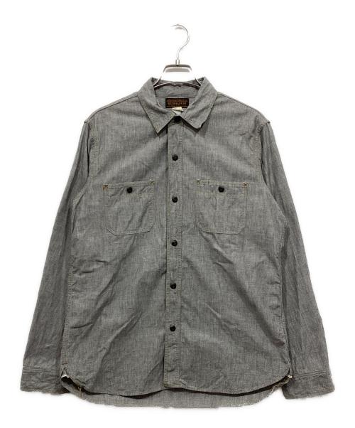 freewheelers（フリーホイーラーズ）freewheelers (フリーホイーラーズ) シャンブレーシャツ / ニールシャツ ライトグレー サイズ:16の古着・服飾アイテム