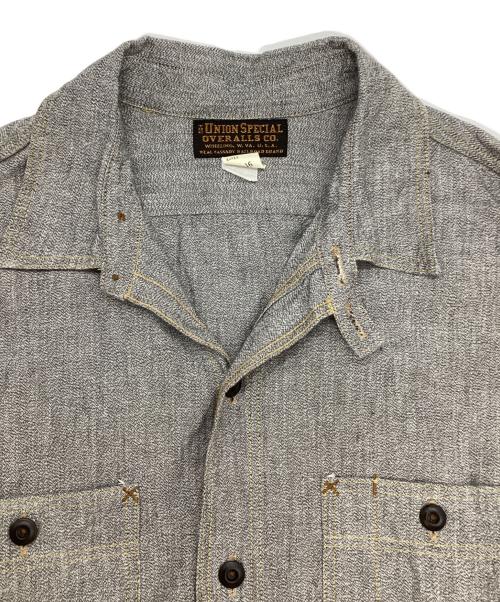 freewheelers（フリーホイーラーズ）freewheelers (フリーホイーラーズ) シャンブレーシャツ / ニールシャツ ライトグレー サイズ:16の古着・服飾アイテム