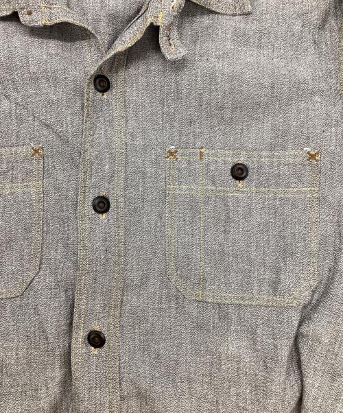 freewheelers（フリーホイーラーズ）freewheelers (フリーホイーラーズ) シャンブレーシャツ / ニールシャツ ライトグレー サイズ:16の古着・服飾アイテム