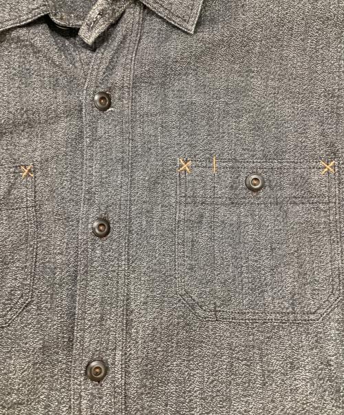 freewheelers（フリーホイーラーズ）freewheelers (フリーホイーラーズ) シャンブレーシャツ / ニールシャツ チャコールグレー サイズ:16の古着・服飾アイテム