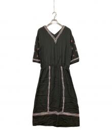 FRAMeWORK（フレームワーク）の古着「IKAT motif ワンピース」｜ネイビー