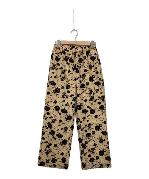 JOURNAL STANDARD（ジャーナルスタンダード）JOURNAL STANDARD (ジャーナルスタンダード) フロッキープリントイージーパンツ ベージュ×ブラック サイズ:Freeの古着・服飾アイテム