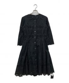 theory（セオリー）の古着「カットワークワンピース」｜ブラック