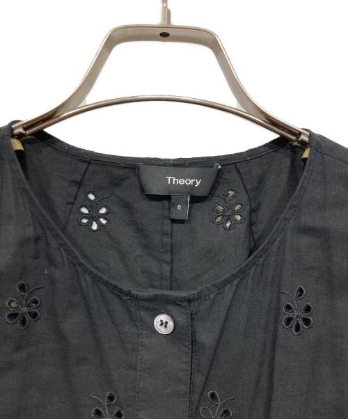 theory（セオリー）theory (セオリー) カットワークワンピース ブラックの古着・服飾アイテム