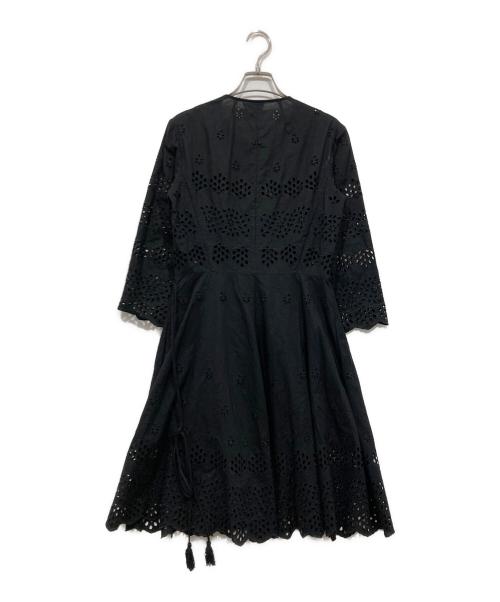 theory（セオリー）theory (セオリー) カットワークワンピース ブラックの古着・服飾アイテム