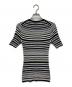 theory (セオリー) ボーダーリブニット / Regal Wool Rib Stripe Tee ホワイト×ブラック サイズ:S：5000円