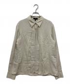 theoryセオリー）の古着「シルクボウタイブラウス」｜ベージュ