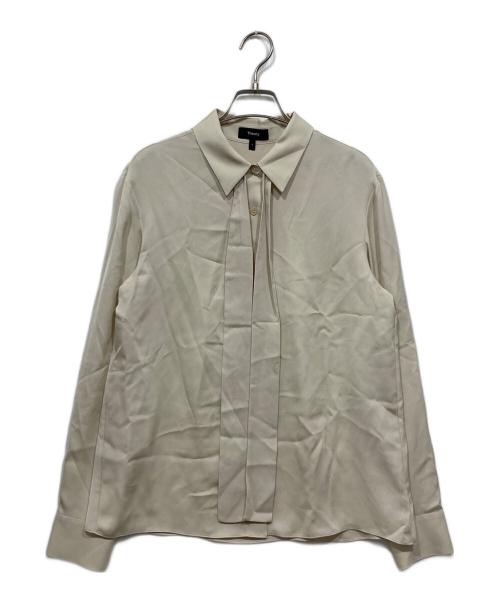 theory（セオリー）theory (セオリー) シルクボウタイブラウス ベージュ サイズ:Sの古着・服飾アイテム