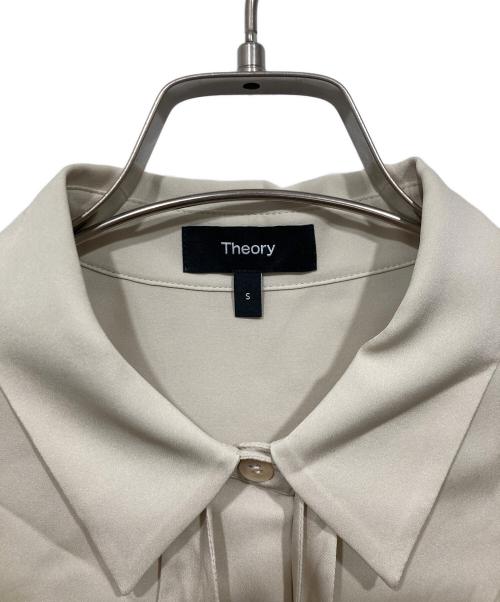 theory（セオリー）theory (セオリー) シルクボウタイブラウス ベージュ サイズ:Sの古着・服飾アイテム