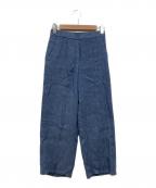 theoryセオリー）の古着「リネンレーヨンワイドパンツ」｜ブルー