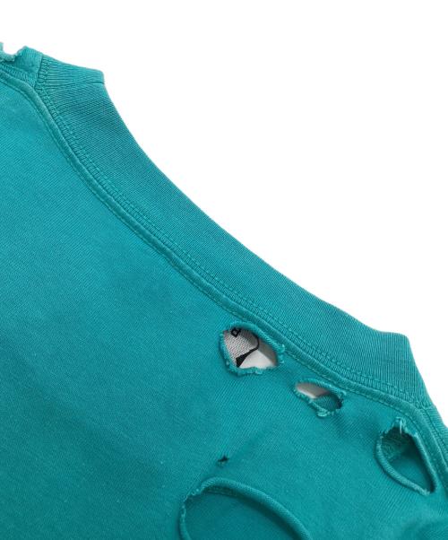 BALENCIAGA（バレンシアガ）BALENCIAGA (バレンシアガ) Caps Destroyed Flatground Tee ブルー サイズ:XXSの古着・服飾アイテム