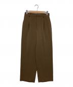 BEAUTY&YOUTHビューティーアンドユース）の古着「タックワイドストレートパンツ」｜ブラウン