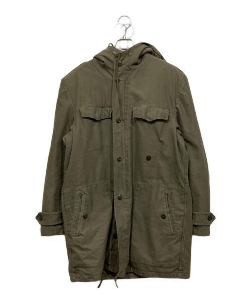 MILITARY（ミリタリー）MILITARY (ミリタリー) ライナー付モッズコート オリーブ サイズ:表記なしの古着・服飾アイテム
