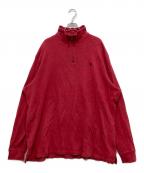 POLO RALPH LAURENポロ・ラルフローレン）の古着「ハーフジップスウェット」｜レッド