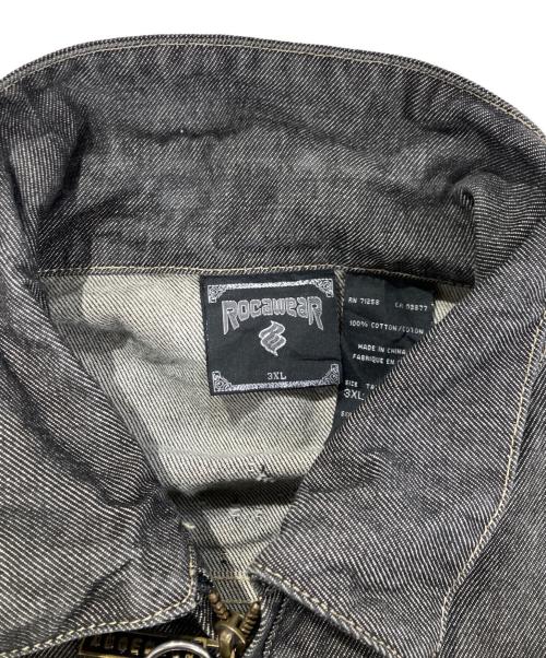 ROCA WEAR（ロカウェア）ROCA WEAR (ロカウェア) デニムジャケット グレー サイズ:3XLの古着・服飾アイテム