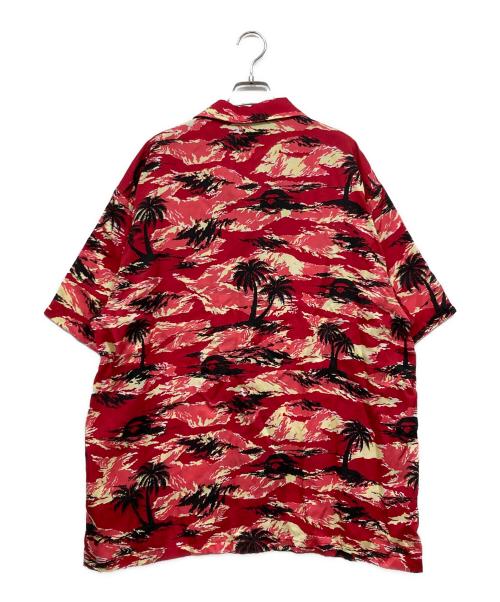 A BATHING APE（ア ベイシング エイプ）A BATHING APE (ア ベイシング エイプ) カモパームツリーオープンカラーシャツ レッド サイズ:LLの古着・服飾アイテム
