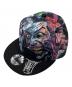 New Era（ニューエラ）の古着「JOKER オールオーバープリントキャップ」｜ブラック