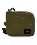 PORTER×GOOD OL'ポーター×グッドオル）の古着「キルティングミニショルダーポーチ」｜グリーン