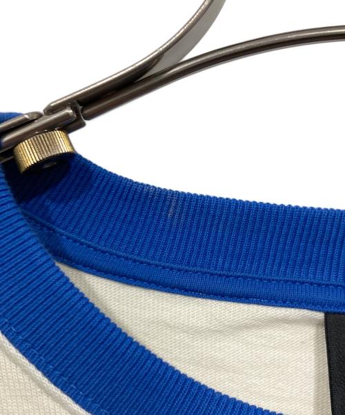 stussy（ステューシー）stussy (ステューシー) リンガーTEE  / Oversized tee ホワイト×ブルー サイズ:Mの古着・服飾アイテム