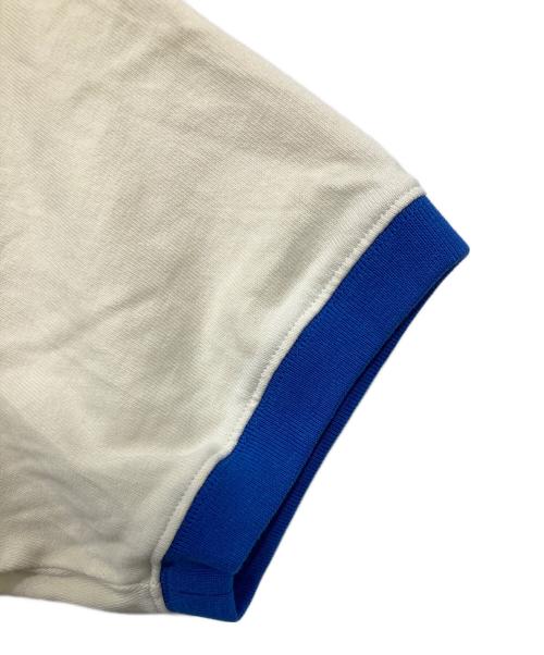 stussy（ステューシー）stussy (ステューシー) リンガーTEE  / Oversized tee ホワイト×ブルー サイズ:Mの古着・服飾アイテム