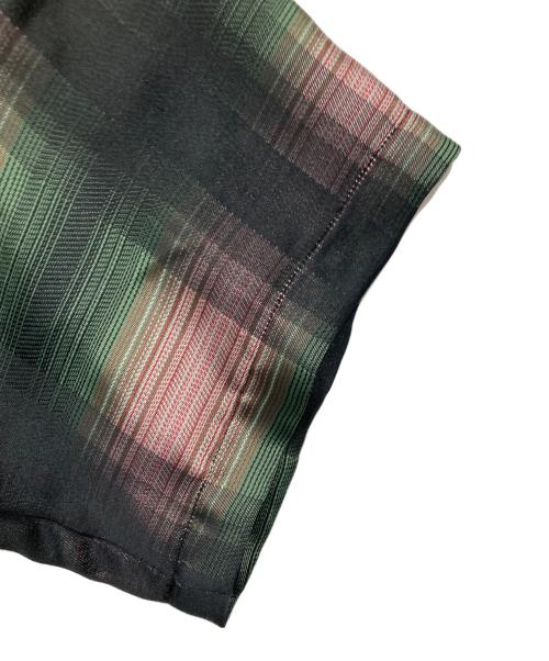 BED J.W. FORD（ベッドフォード）BED J.W. FORD (ベッドフォード) ジャガード半袖シャツ / HALF SLEEVES BLOUSE グリーン×ブラック サイズ:2の古着・服飾アイテム